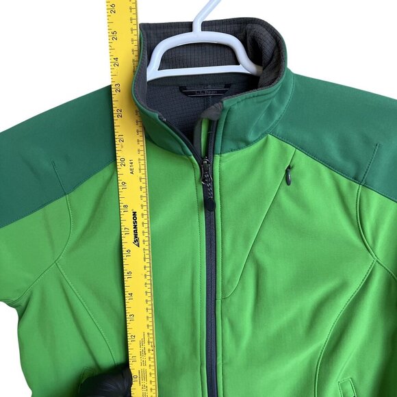 L L Bean Womens XS Pet Softshell Jacket Green Colorblock Athletic Jogging Hiking - Picture 7 of 13